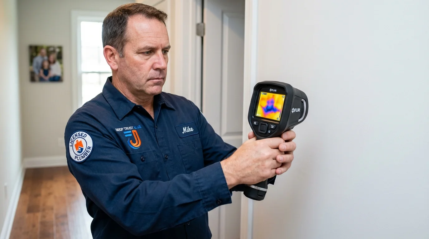 Thermal imaging leak detection by Johns Plumbing LLC in Norlina